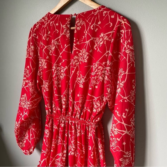 Flying Tomato, Women's, Mid-Dress, Long-Sleeved, Size XS, Color Red and Tan - Picture 7 of 10